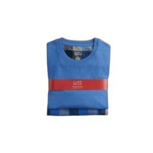 Croft & Barrow Men's Plaid Tee & Long Pant Lounge Set Blue Black Size XLarge NWT